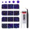 qiipii Black Violet AB Resin Rhinestones w B7000 Jewelry Glue for Bedazzling Crafting 2mm 3mm 4mm 5mm 6mm Flatback Jelly Stones Diamonds Gems Charms for Nails Face Eyes Makeup Tumblers Crafts Clothes